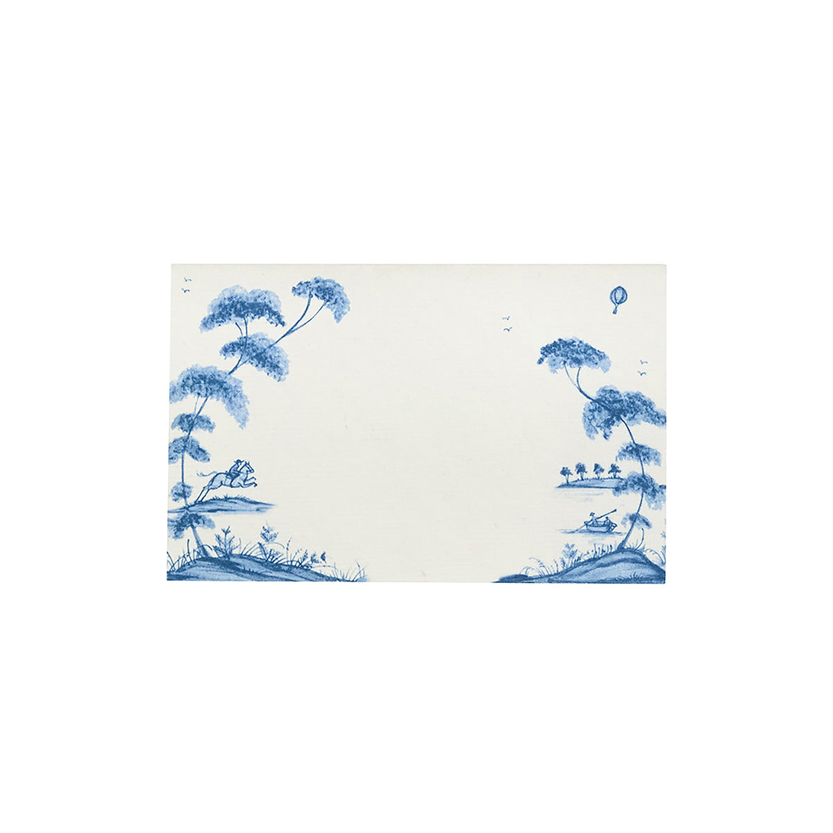 Country Estate Place Card, Set of 12 in Delft Blue