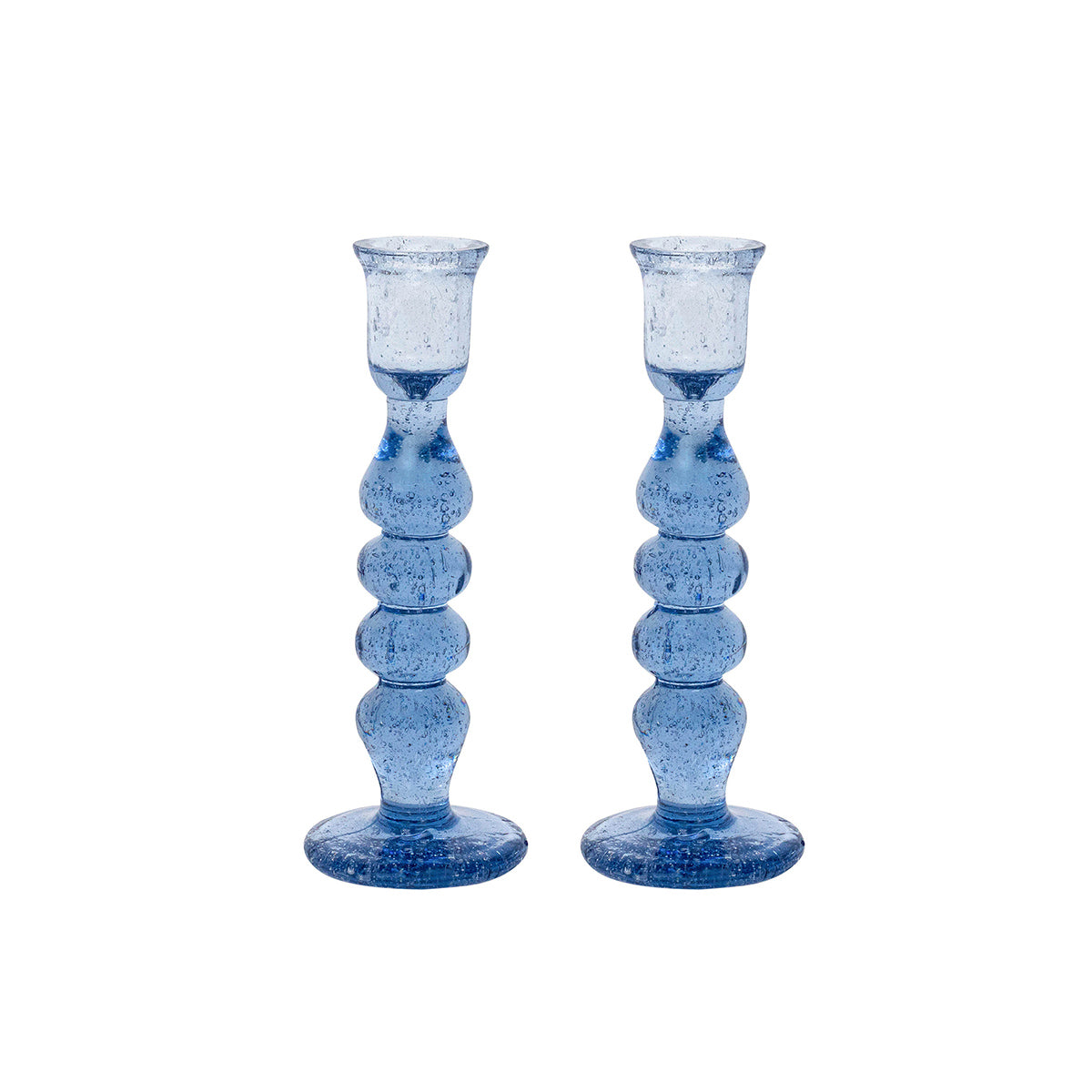 Provence 7" Candlestick, Set of 2 in Chambray