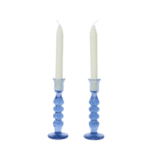 Provence 7" Candlestick, Set of 2 in Chambray