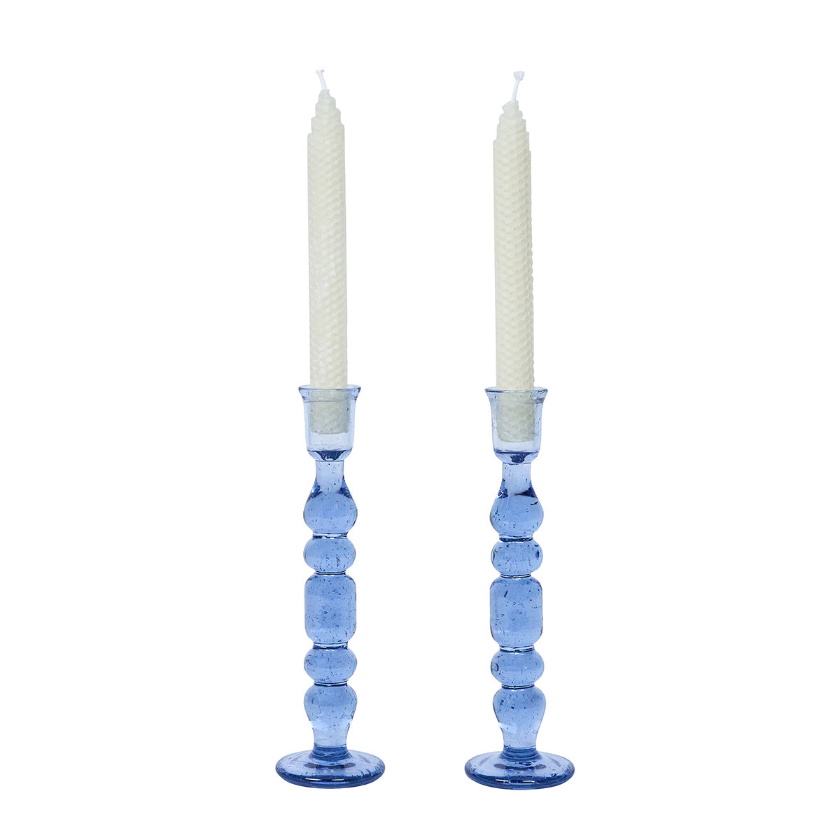 Provence 9" Candlestick, Set of 2 in Chambray