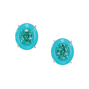Paraiba Turquoise Pebble Earrings