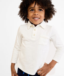 Parker Polo in Vanilla Piping