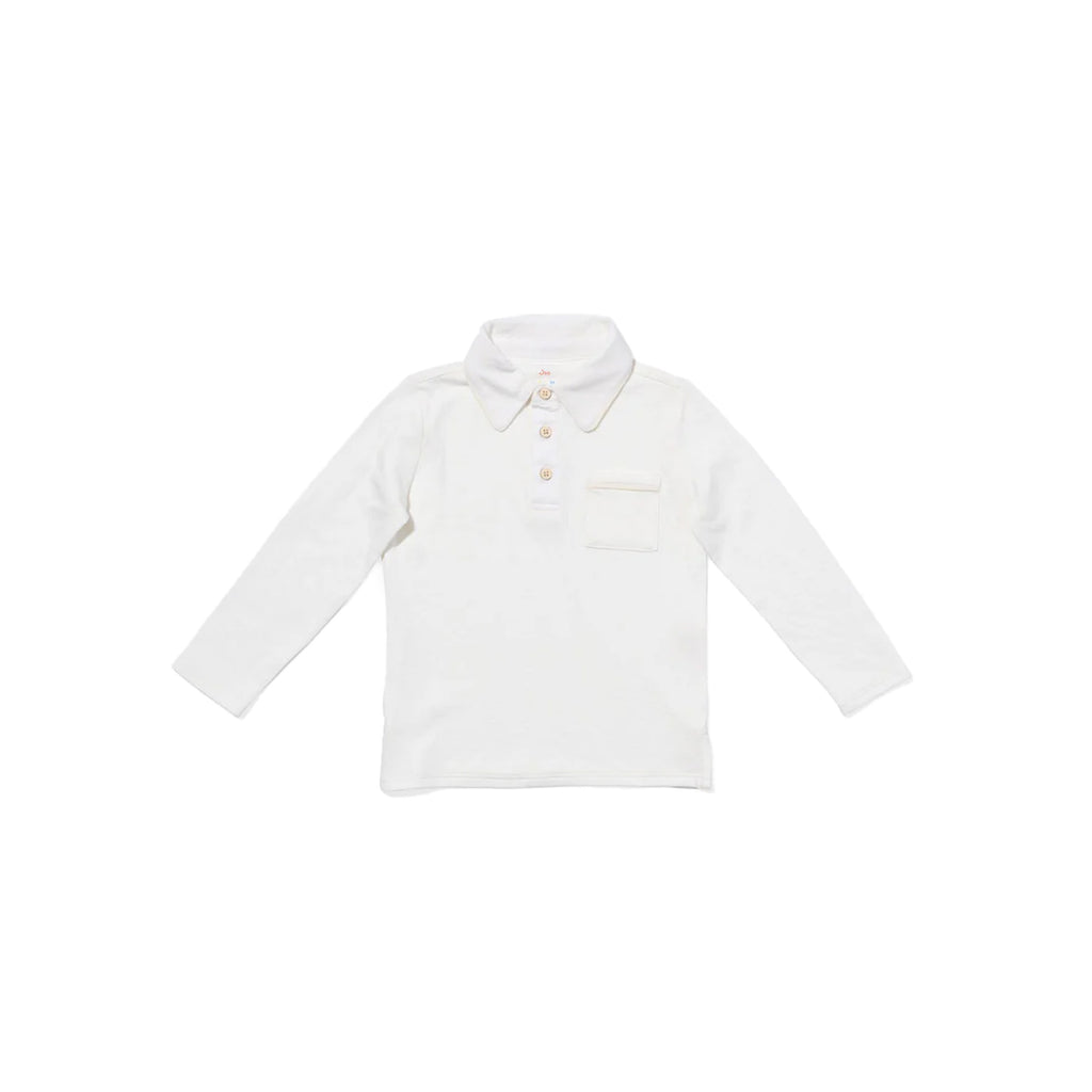 Parker Polo in Vanilla Piping