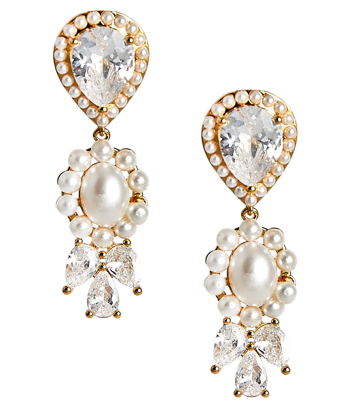 Liza Pearl and Rhinestone Drop Earring