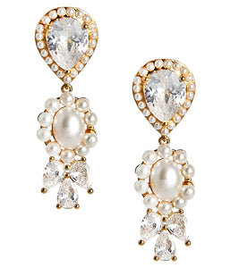 Liza Pearl and Rhinestone Drop Earring