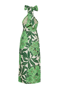 Perla Midi Dress in Palm Beach Green