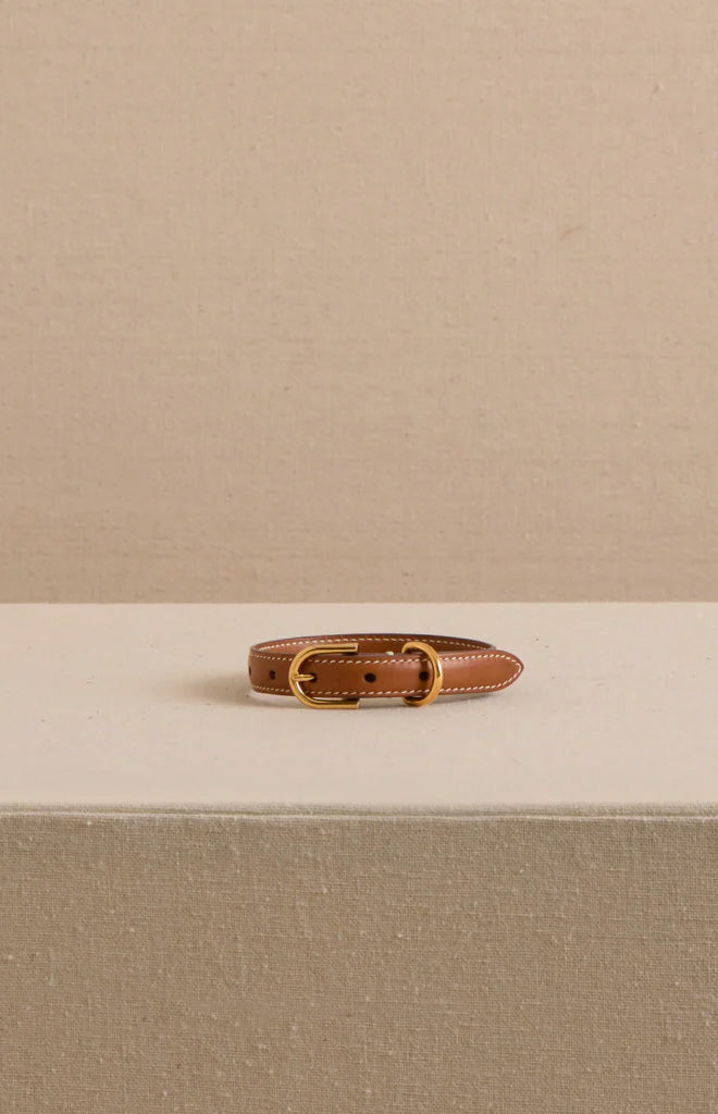 Pet Collar 15 in Vacchetta Luggage