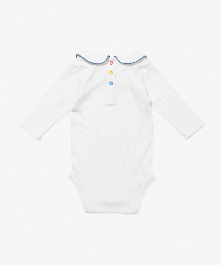 Peter Pan One-piece in Navy Piping