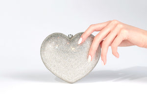 Petit Coeur L'amour Clutch in Silver