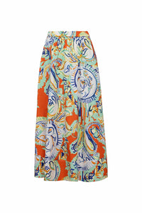 The Hunter Bell Tatum midi skirt has a covered elastic waistband and relaxed fit.