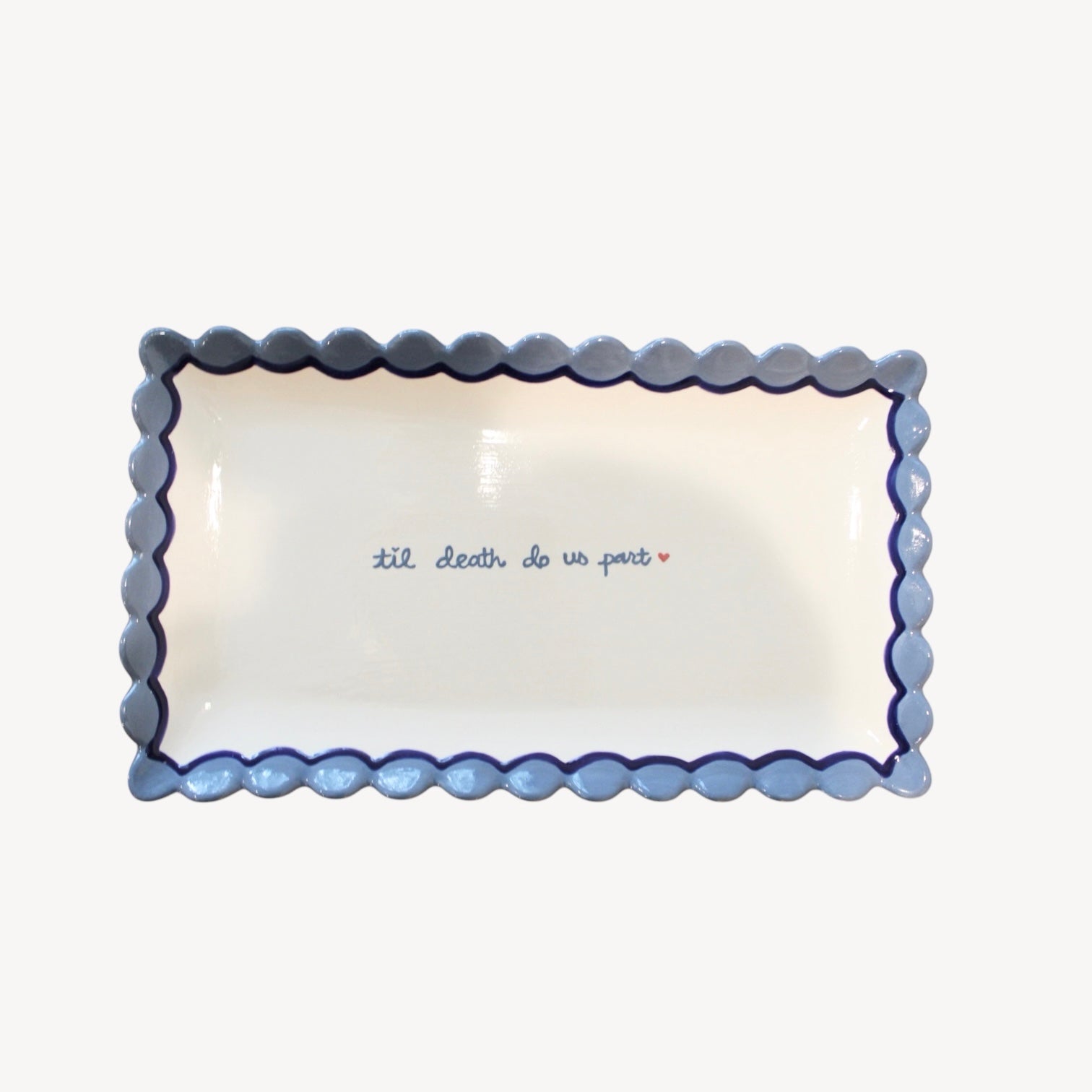 Hand-painted Custom Scalloped Tray