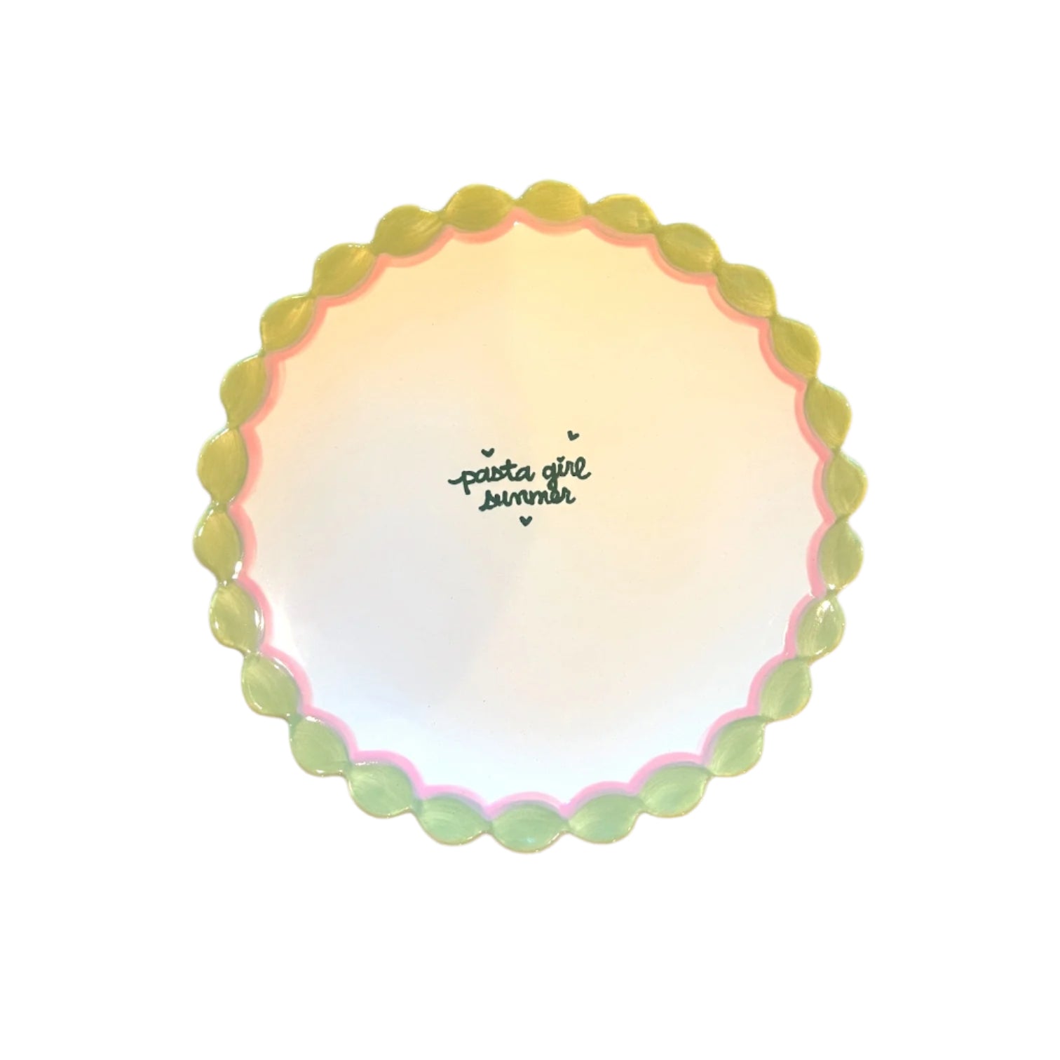 Hand-painted Custom Scalloped Dinner Plate