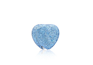 Heart Miniature Pillbox in Light Sapphire