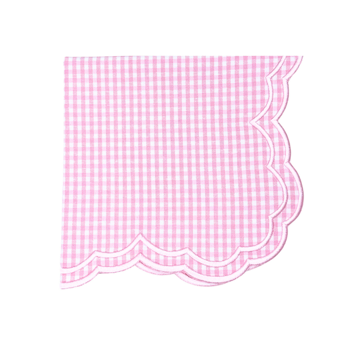 Bettina-Gingham Napkin in Pink, Set of 4