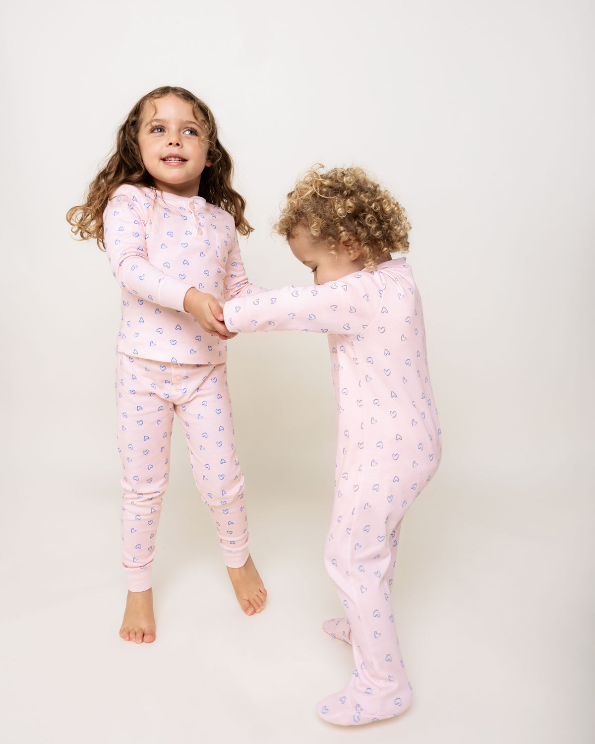 Love Heart Sleepsuit in Pink