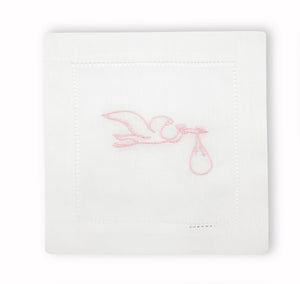 Stork Cocktail Napkins, Set of 4 Chefanie 