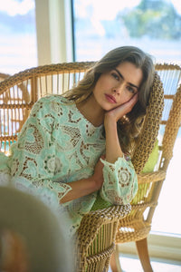 Pippa Top in Lagoon Lace