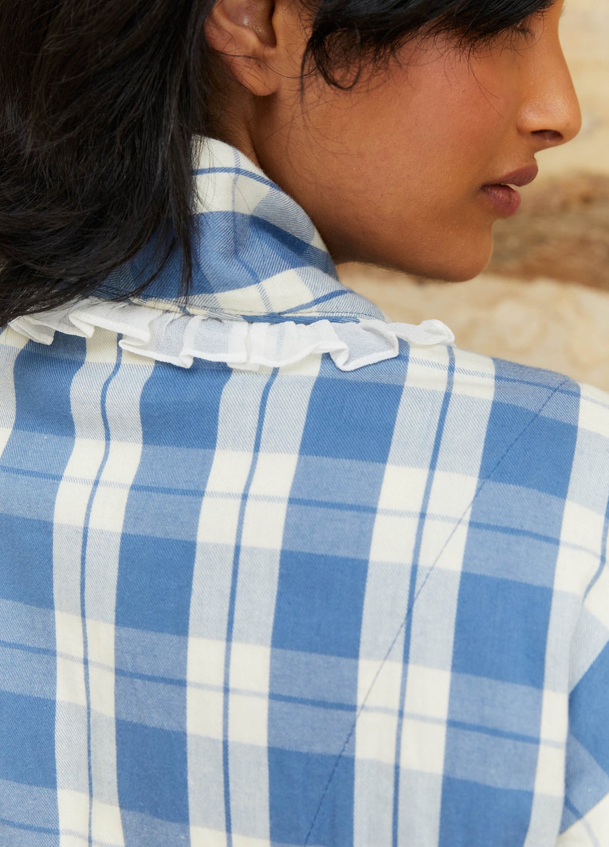 Pippy Dressing Gown in Coronet Blue Tartan