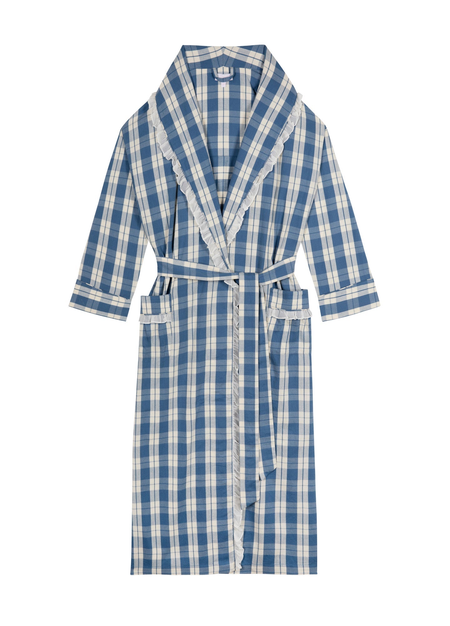 Pippy Dressing Gown in Coronet Blue Tartan