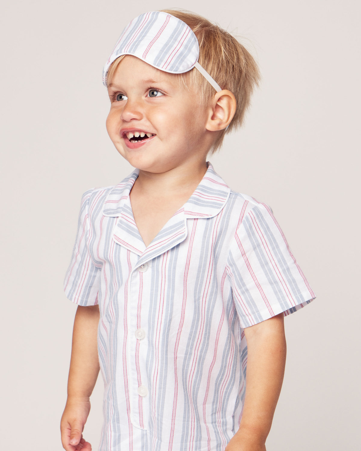 Baby’s Twill Summer Romper in Vintage French Stripes