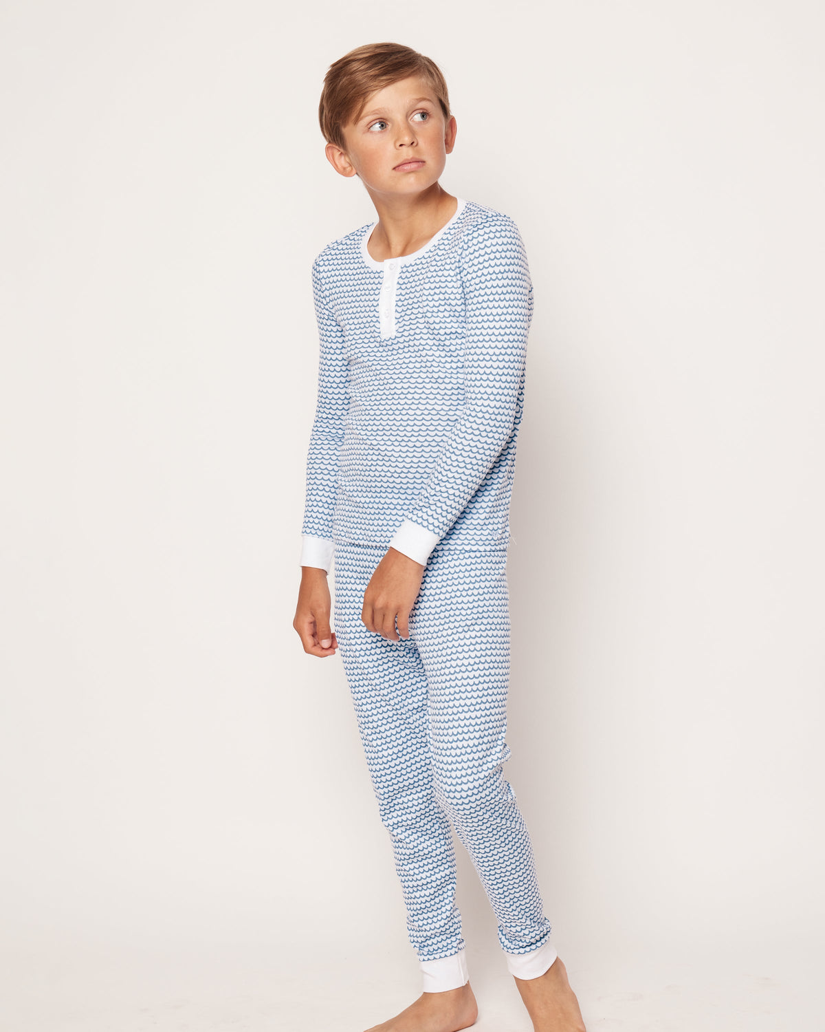 Kid’s Pima Snug Fit Pajama Set in La Mer