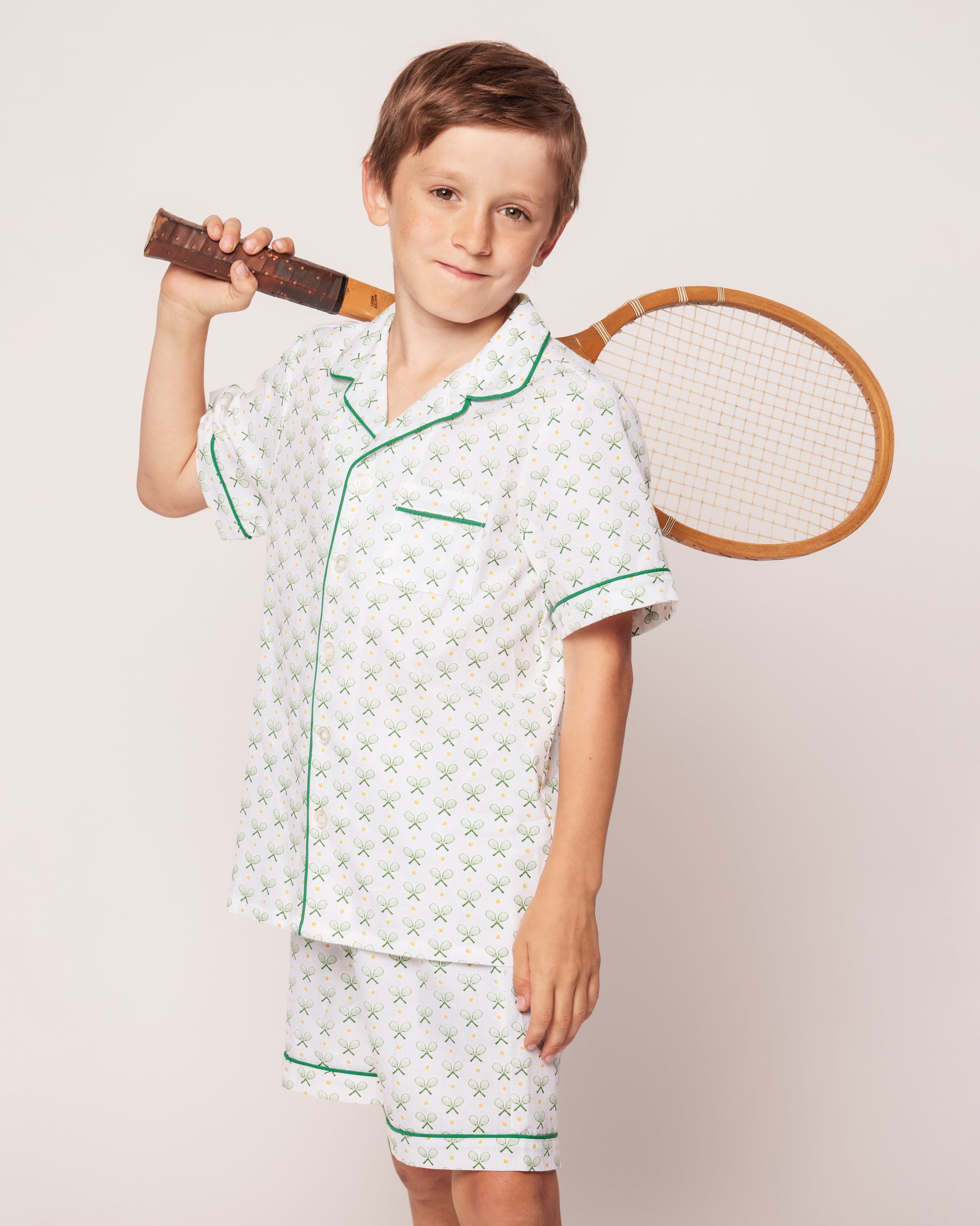 Kid’s Twill Pajama Short Set in Match Point