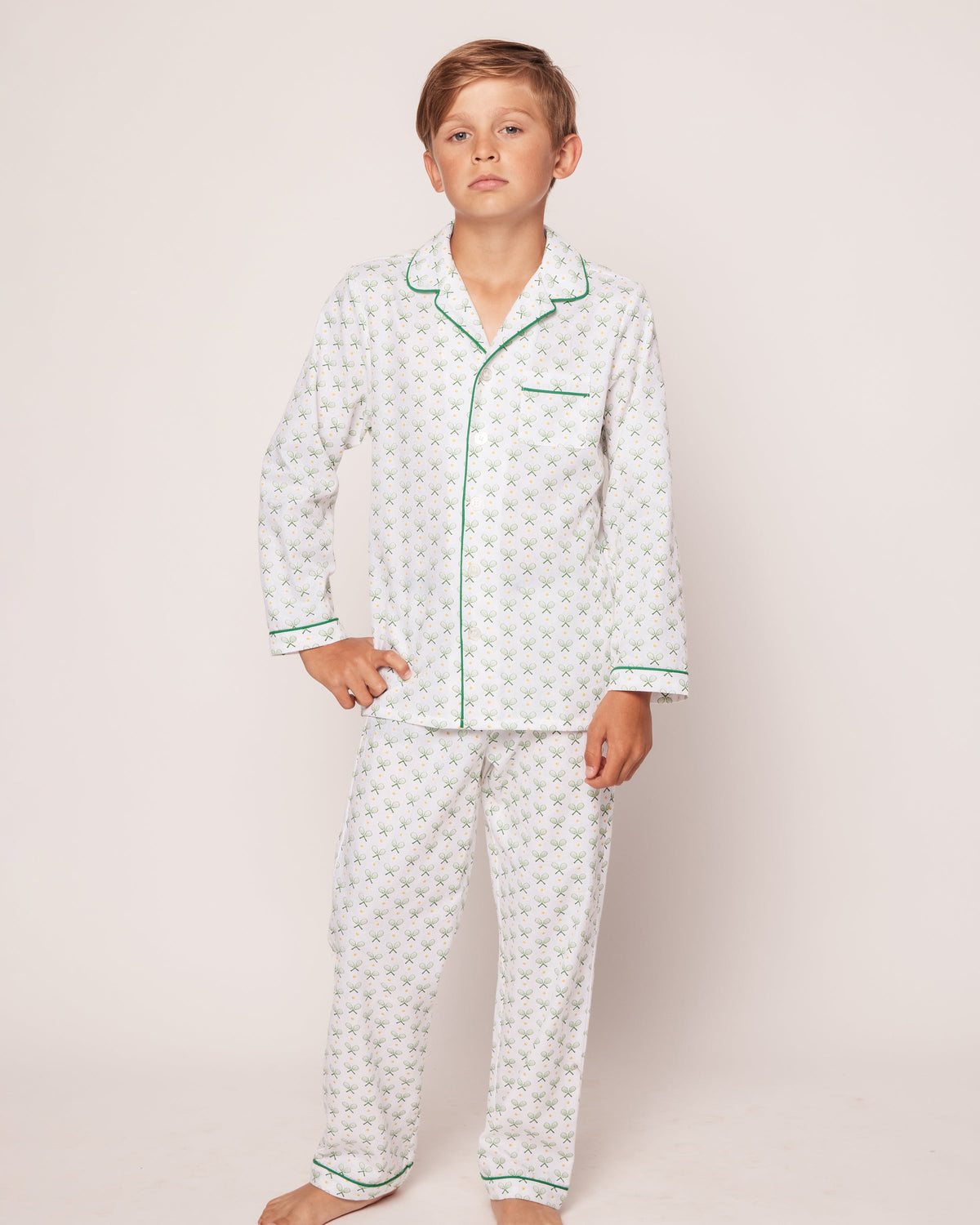 Kid’s Twill Pajama Set in Match Point