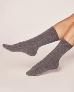 Women’s Cashmere Socks in Dark Grey