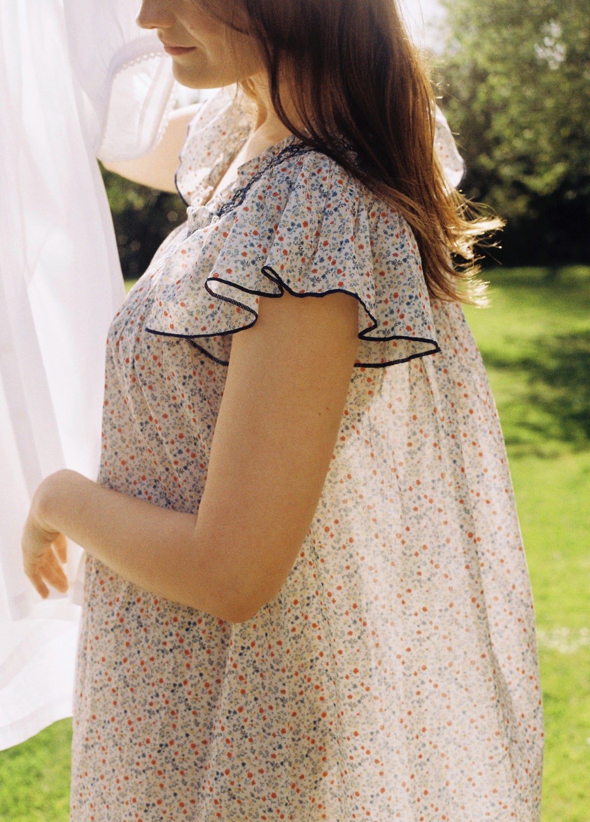 Poppy Cotton Nightdress in Meadow