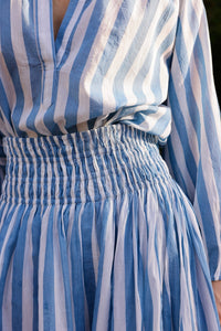 Porto Skirt in Blue Stripe