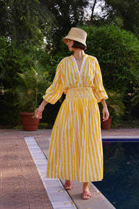 Porto Skirt in Yellow Stripe