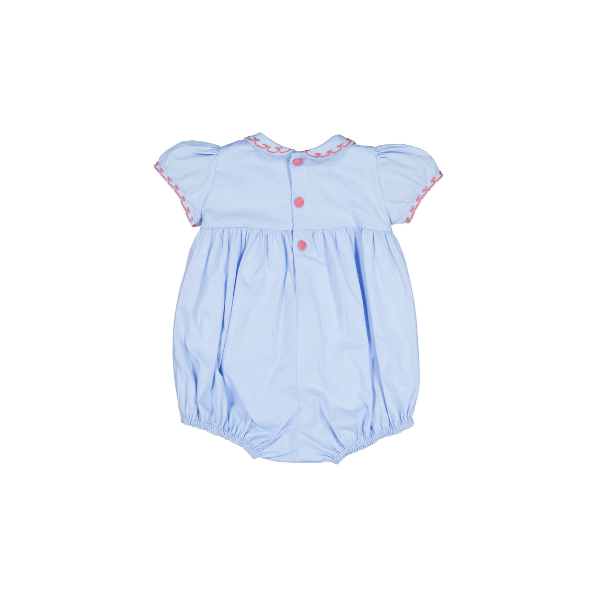 Princess Charlotte Sky Blue Smocked Baby Romper