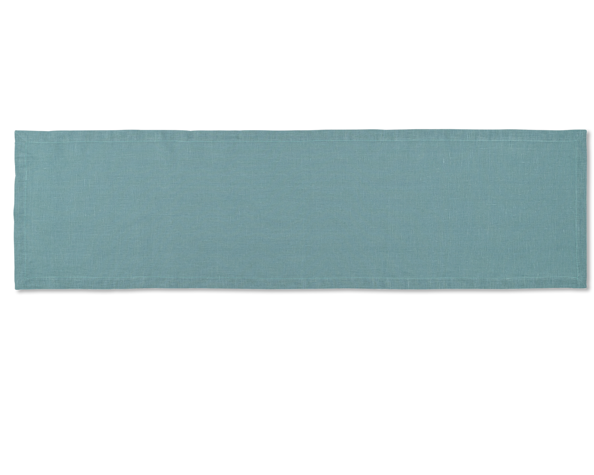 A linen table runner in the color marine