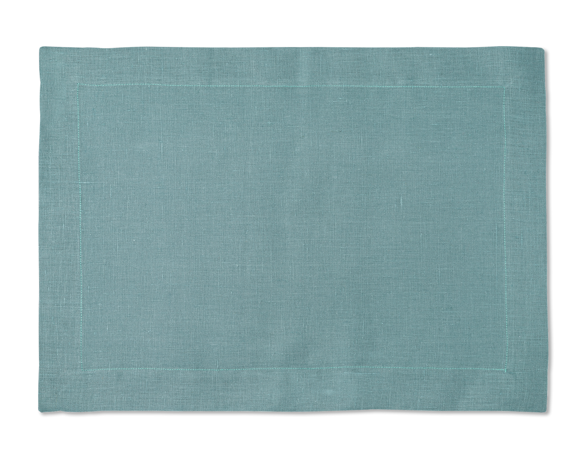 A linen placemat in the color marine