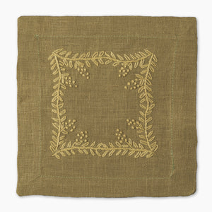 Prism Vine Linen Square Cocktail Napkins