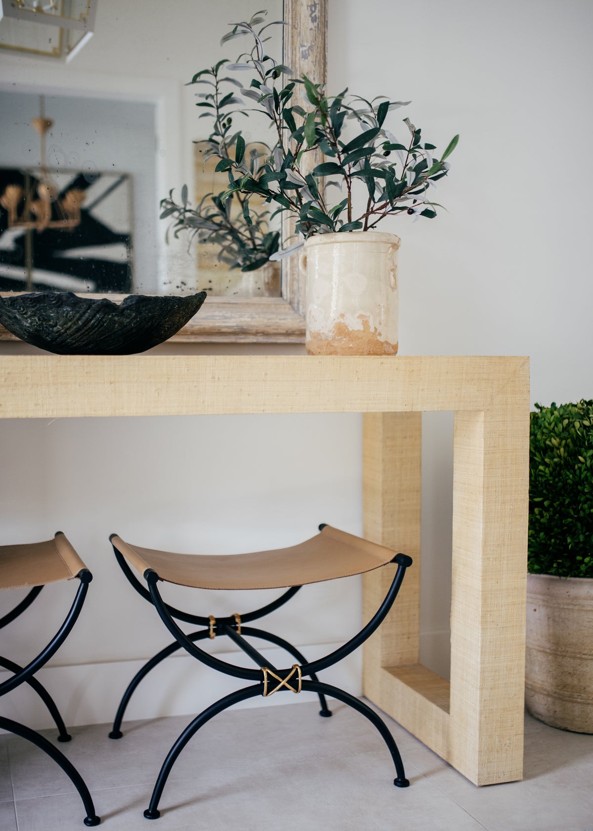 Chloe Raffia Console