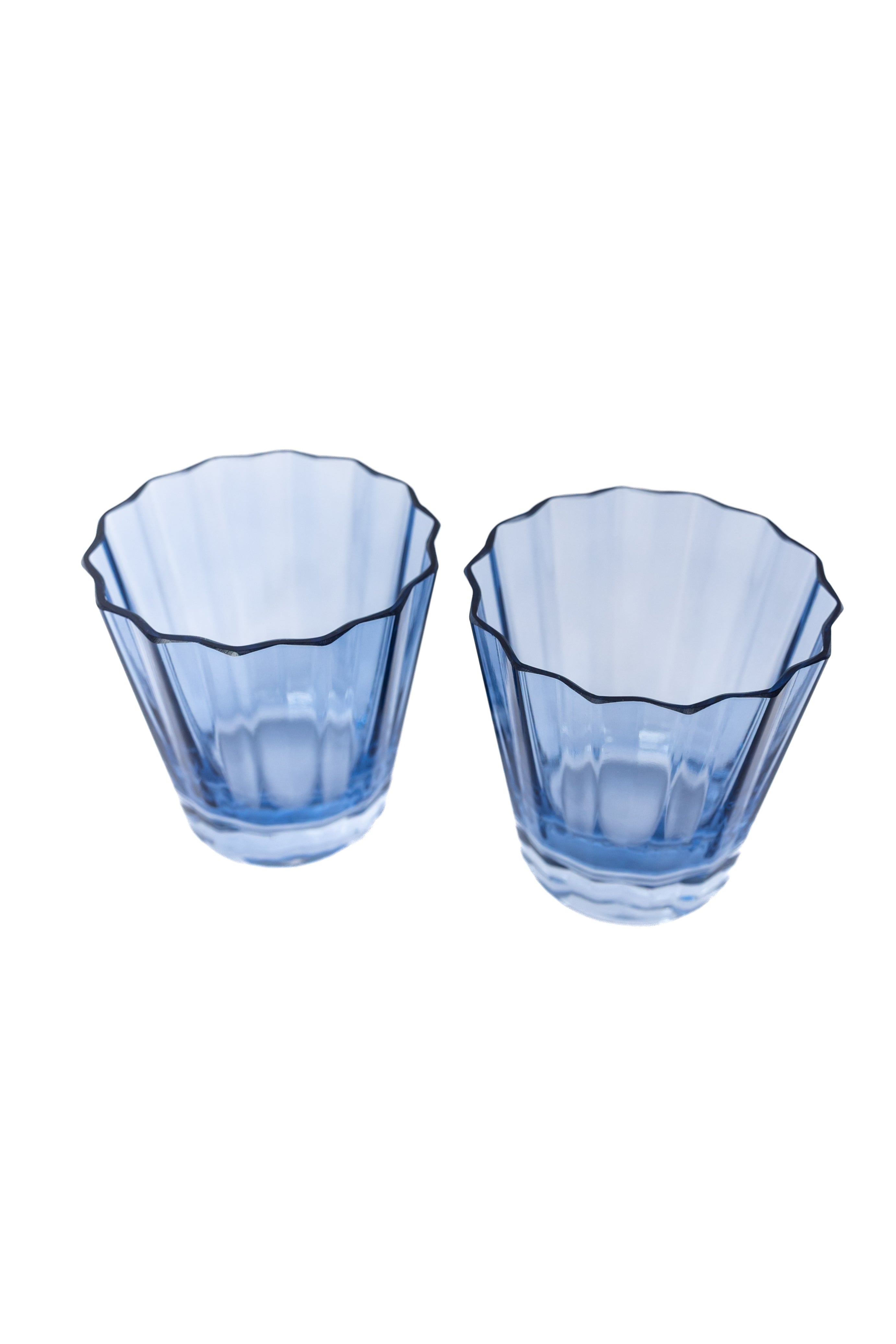 Estelle Colored Sunday Low Balls, Set of 2 in Cobalt Blue