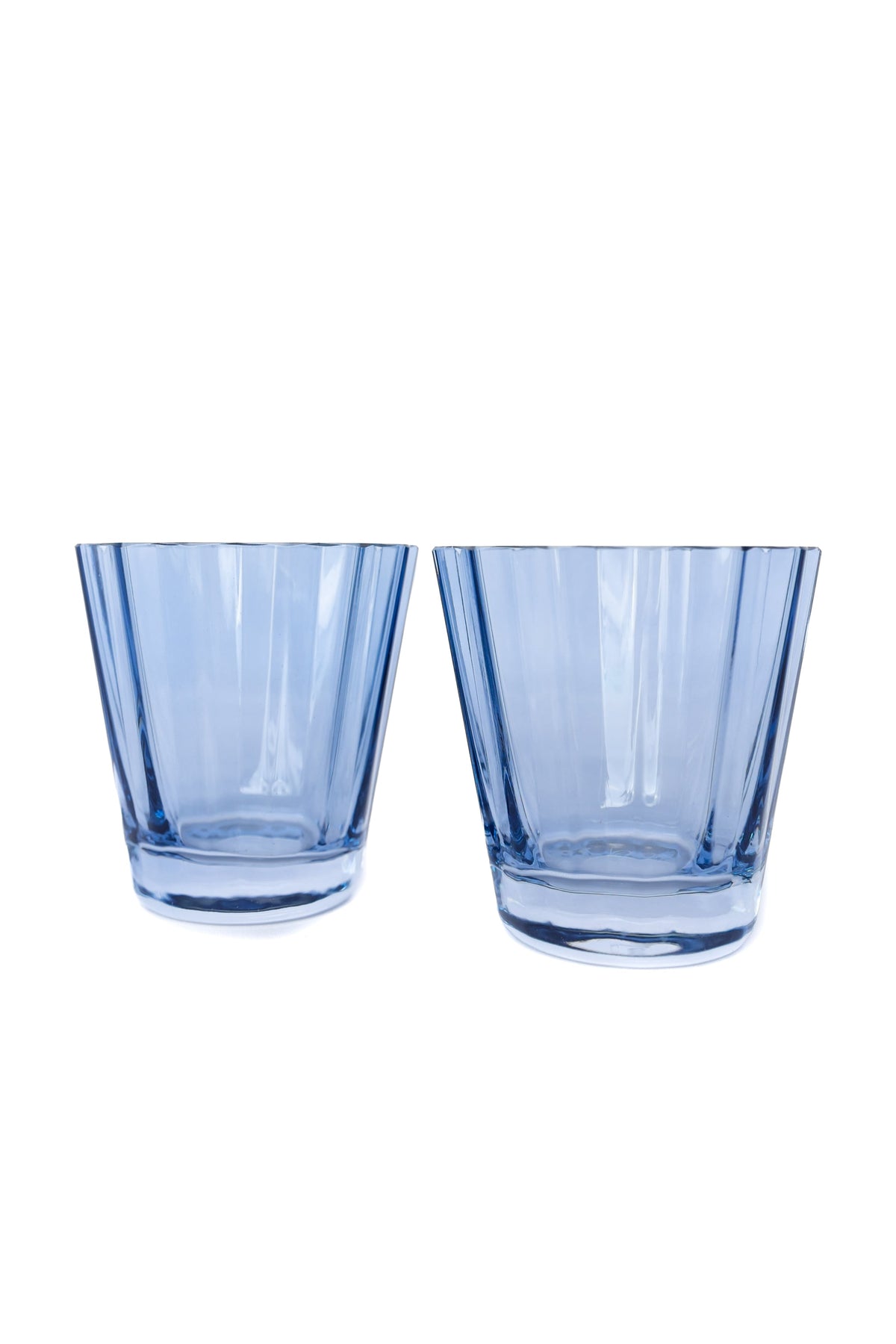 Estelle Colored Sunday Low Balls, Set of 2 in Cobalt Blue