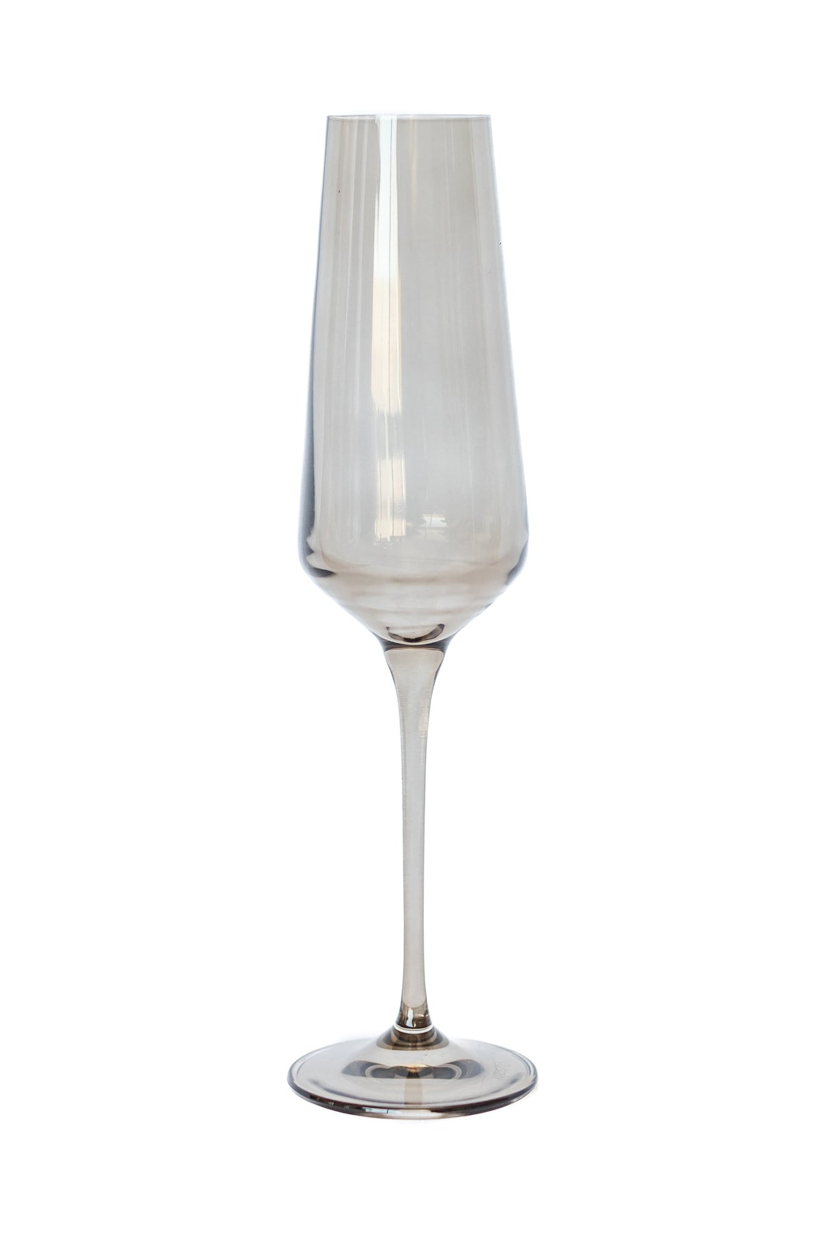 Estelle Colored Champagne Flute, Set of 6 in Gray Smoke