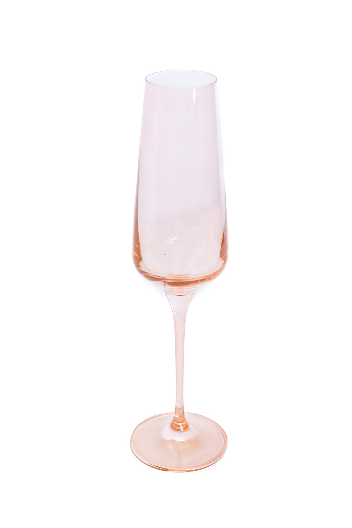 Estelle Colored Champagne Flute, Set of 6 in Blush Pink