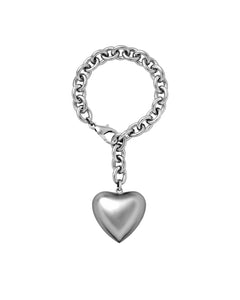 The Puffy Heart Bracelet in Silver