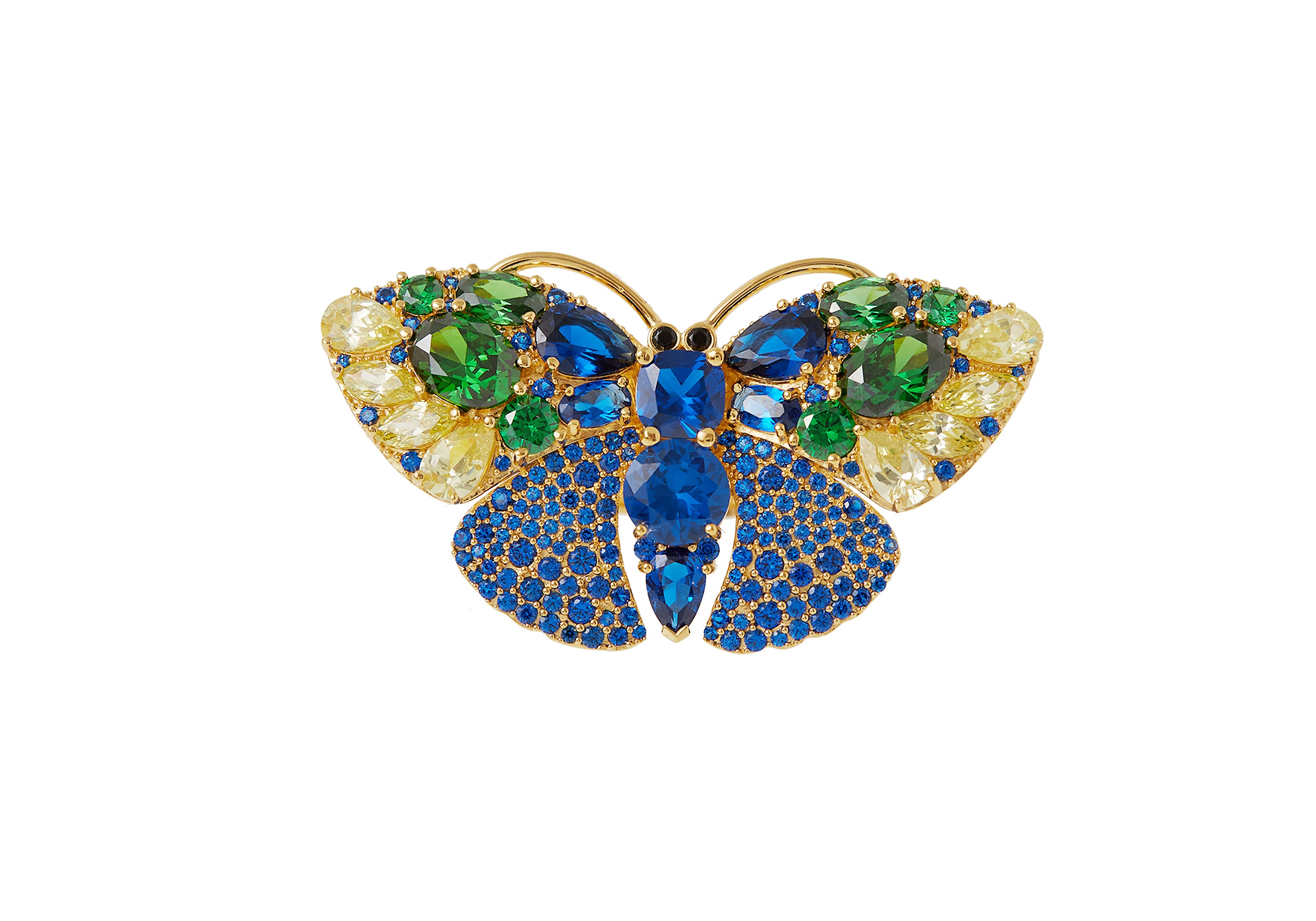 Butterfly Ring in Multi Blue