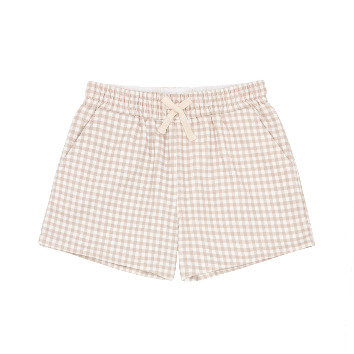 Boys Brown Gingham Ultra-Soft Twill Short