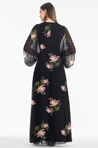 Jenny Gown in Noir Blossom