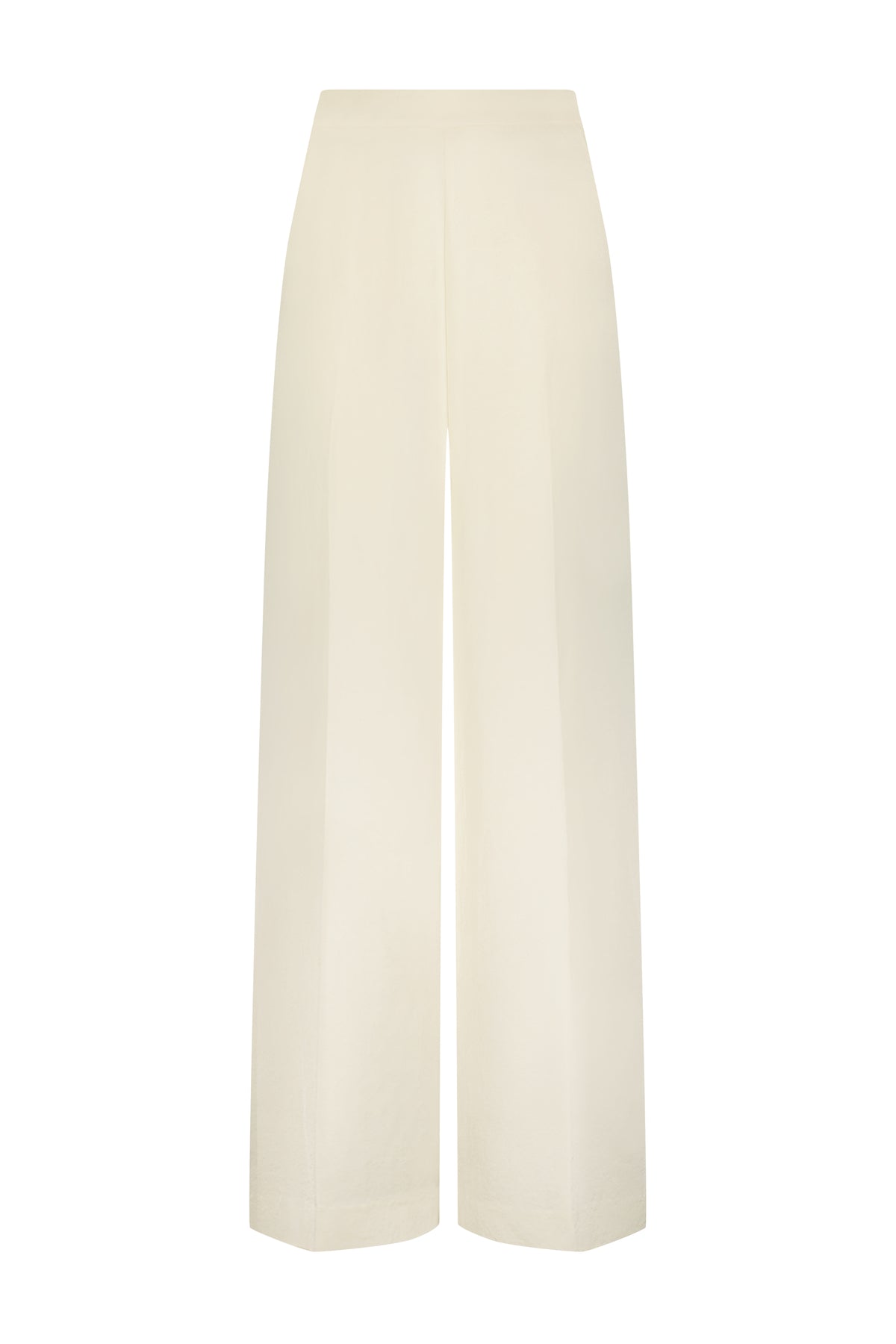 Washed Satin Side Zip Wide Leg Pant