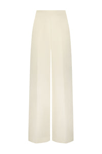 Washed Satin Side Zip Wide Leg Pant