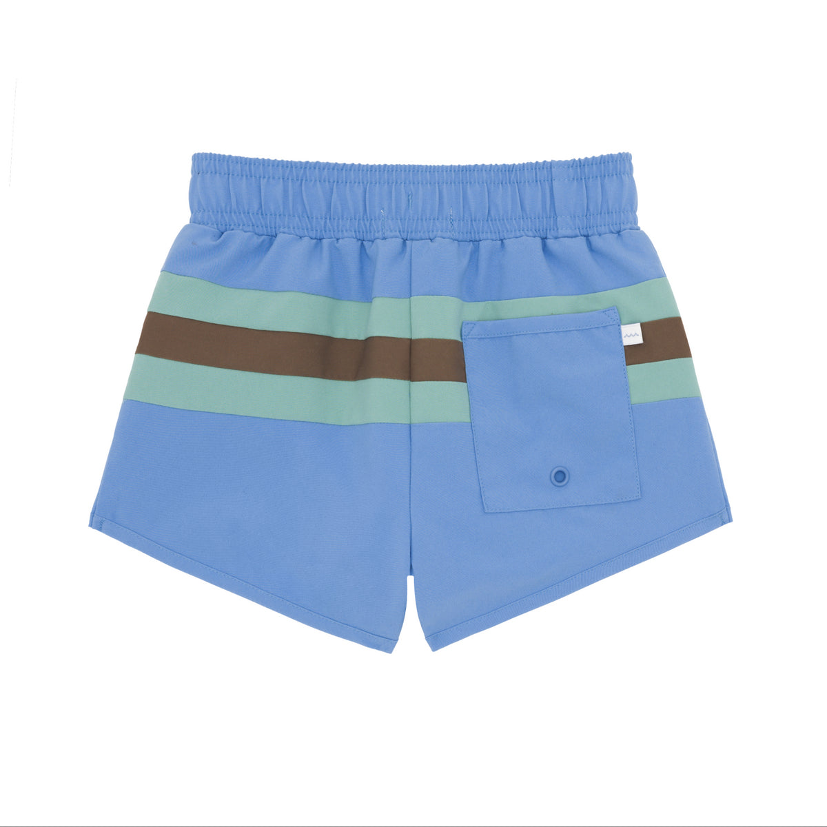 Boys Lagoon Blue Triple Colorblock Boardie