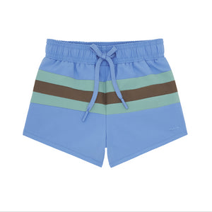 Boys Lagoon Blue Triple Colorblock Boardie