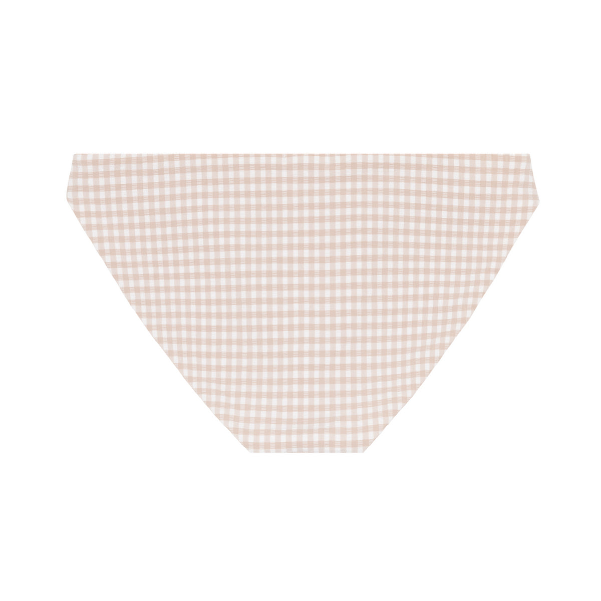 Women’s Brown Crinkle Gingham Low Waisted Bikini Bottom