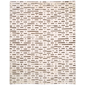 Abstract Ikat Rug in Ivory & Brown